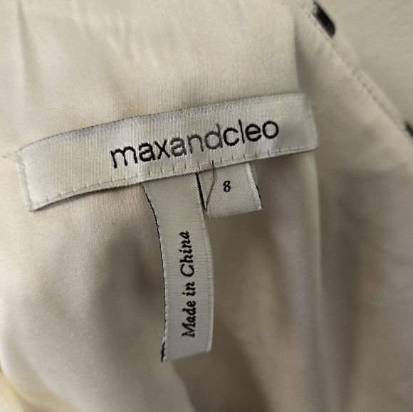 Max and Cleo Floral One Shoulder Pleated Cocktail Dress Eggshell 8 - Picture 6 of 9